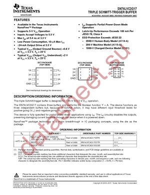 SN74LVC3G17DCTRE4 datasheet  